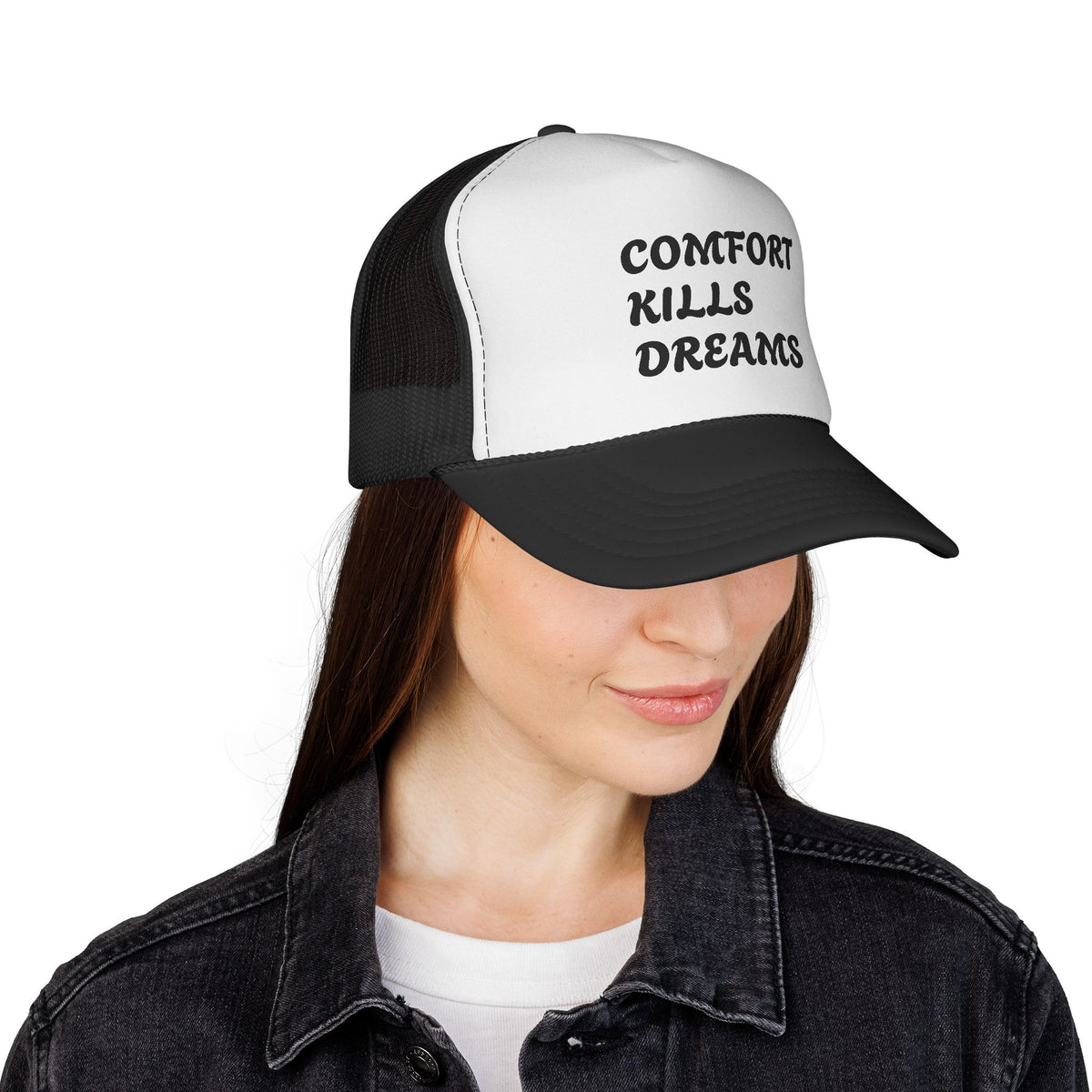 Comfort Kills Dreams Trucker Cap - Motivational Mesh Snapback Hat